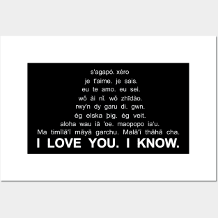 i love you i know multiple languages Posters and Art